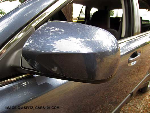 outback 2014 painted outside mirror on Premium and limited, twilight blue shown