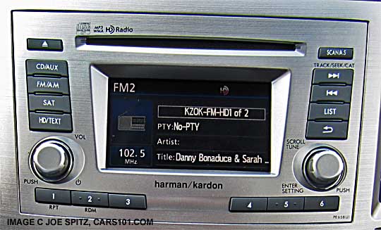 2014 subaru outback harman/kardon stereo