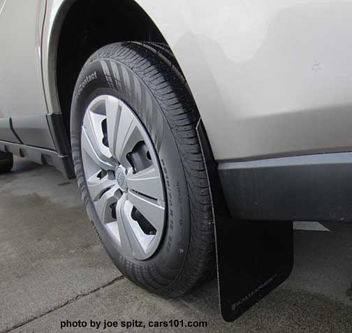 2014 subaru outback with aftermarket Rally Armor brand mud flap, rear shown