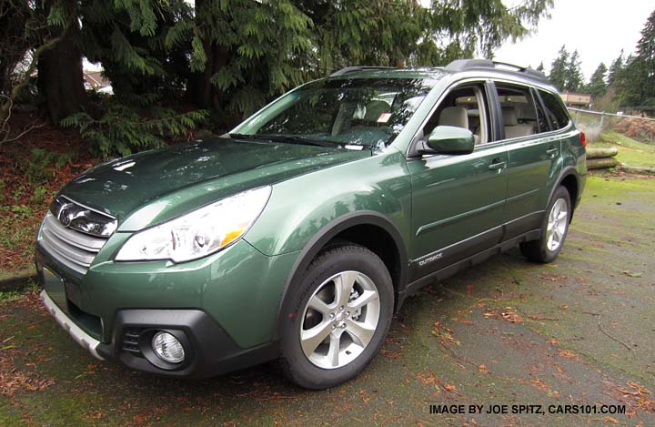 2014 Subaru Outback Cypress Green color, with Accessory Value Package