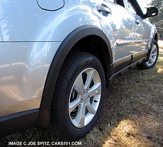 ice silver 2014 Subaru outback wheel arch moldings