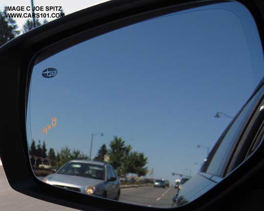 Subaru Outback Blind Spot Detection driver's side mirror