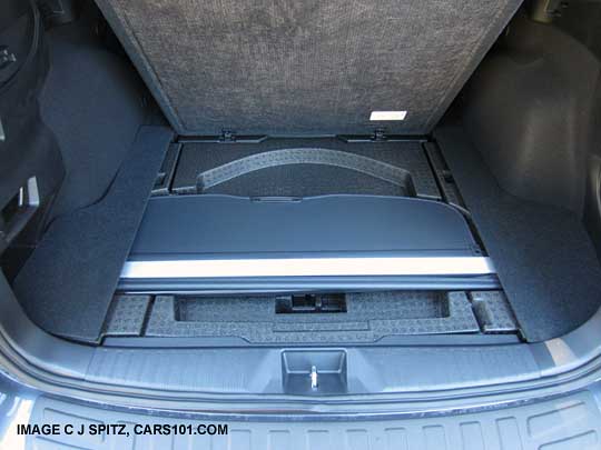 2016, 2015 Outback with cargo cover  stored away under the rear cargo floor