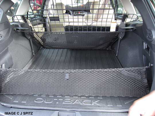 2015 Subaru Outback optional cargo nets- rear gate and rear seatback