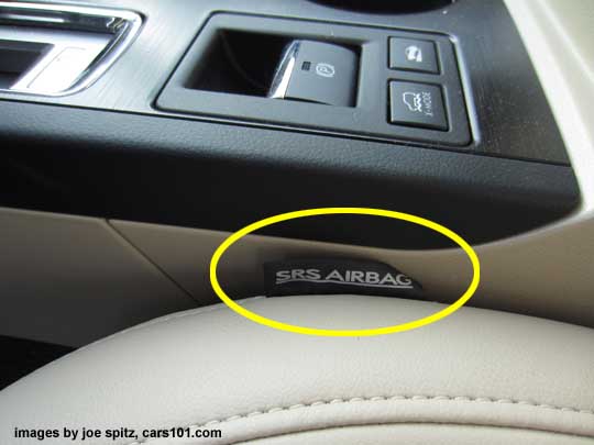 2015 Subaru Outback seat cushion airbag