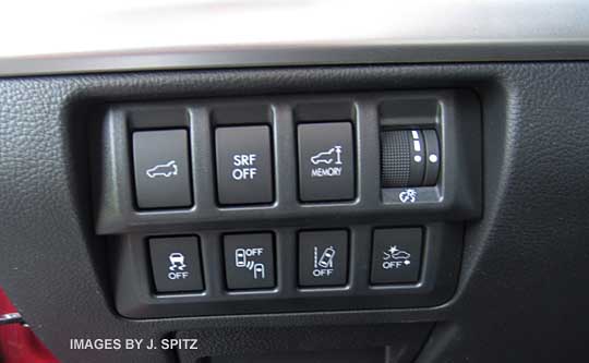 2015 Subaru Outback driver control buttonx- VDC, Eyesight, Power gate, Steering Responsive Fog Lights,