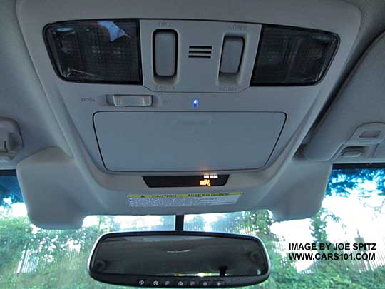 Outback optional Eyesight cameras on either side of the rear view mirror