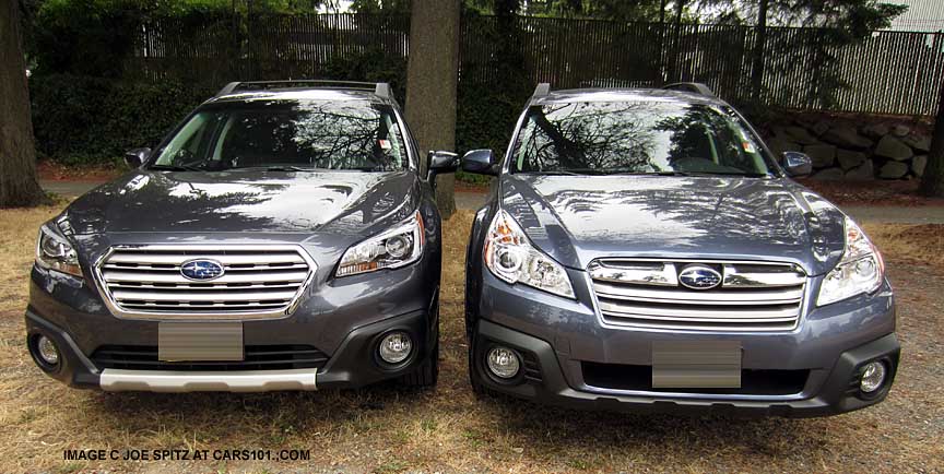 side by side 2014 and 2015 Outback