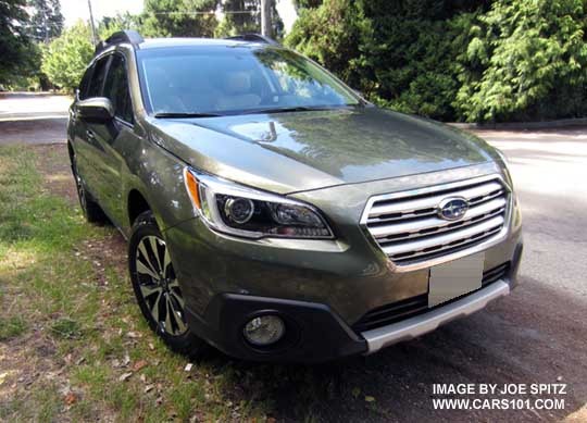 Wilderness Green Subaru Outback front end
