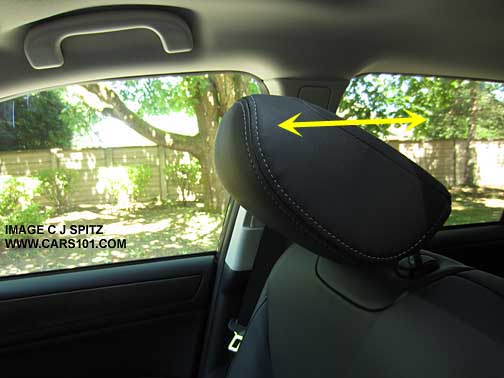 2016, 2015 Outback tilt and height adjustable front headrests
