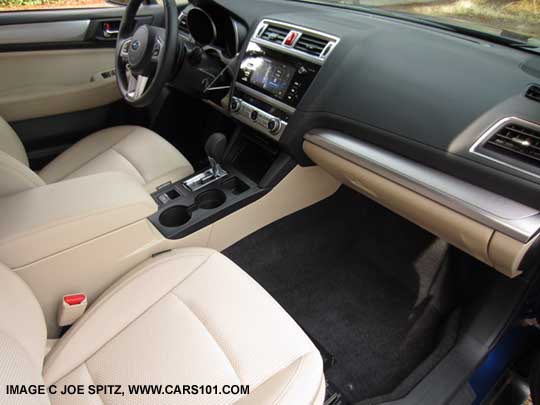 2016 and 2015 Outback,  warm ivory cloth interior, 2.5i, Premium have silver dash trim