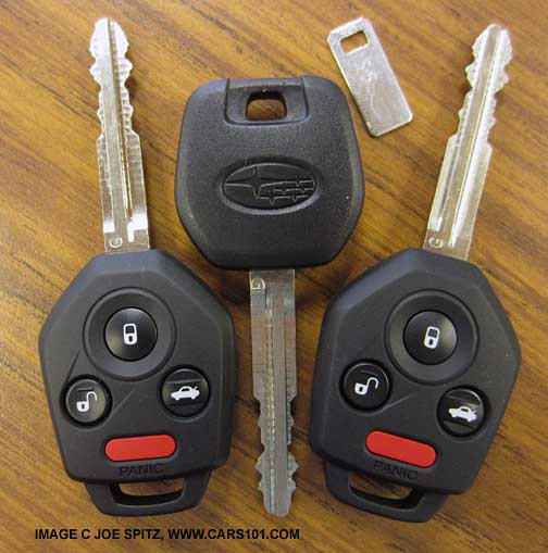 2016 and 2015 Outback keys, set of 3, 2 with remote, all are chipped Immobilzer Keys