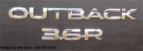 2015 Outback 3.6R tailgate logo