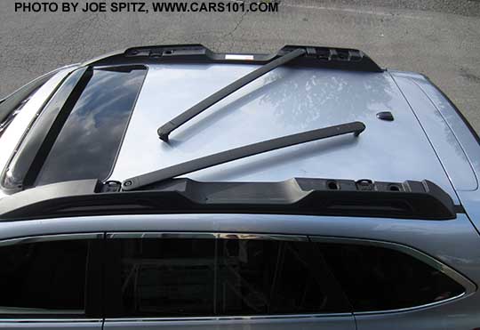 2017, 2016, 2015 Outback roof rack crossbars swivel into position to be used