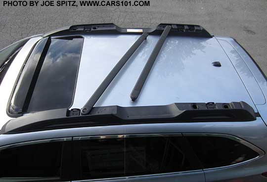 2017, 2016, 2015 Outback roof rack crossbars swivel into position to be used