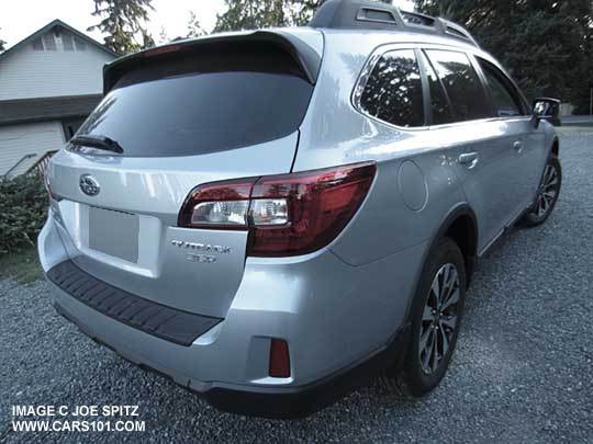 2015 Outback with optional body side moldings, ice silver color shown