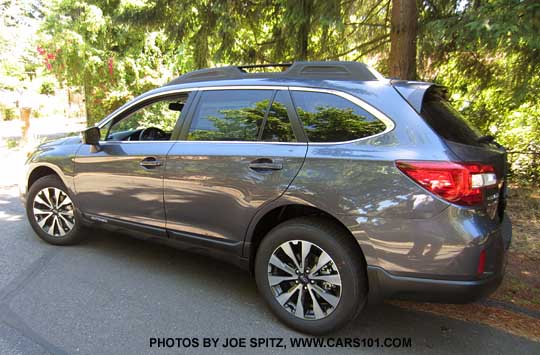 carbide gray 2015 Outback Limited, rear view