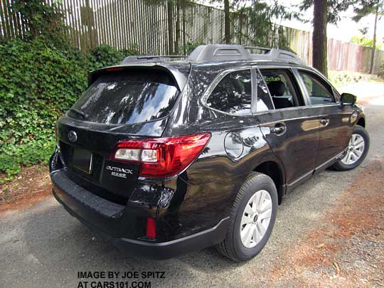 rear view 2015 black Outback Premium