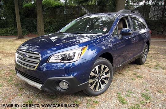 lapis blue pearl 2015 Subaru Outback Limited, comes with 18" alloys, front underspoiler