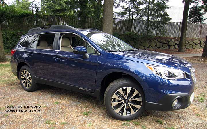 side view 2015 Outback Limited- turn signal mirrors, 18" alloy wheels