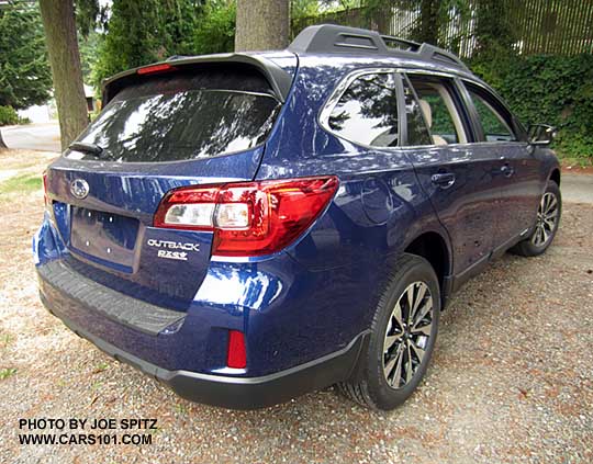 2015 Outback Limited with optional rear bumper cover, Lapis Blue Pearl