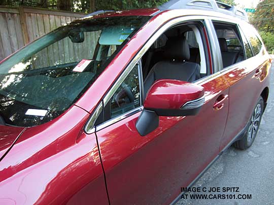 2015 Outback painted outside mirror with integrated turn signals. Venetian Red color