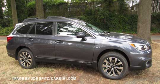side view, carbide gray 2015 Subaru Outback Limited carbide gray 2015 Subaru Outback Limited