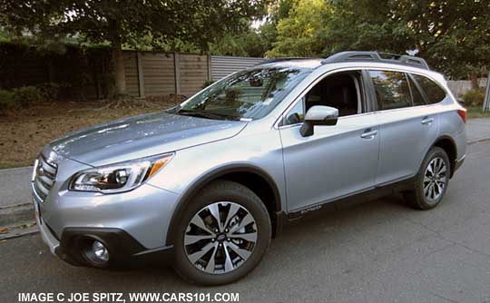 2015 Outback with optional body side moldings, ice silver color shown