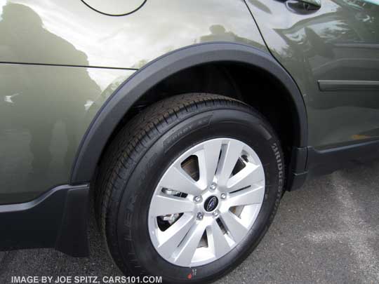 2015 Subaru Outback optional wheel arch moldings