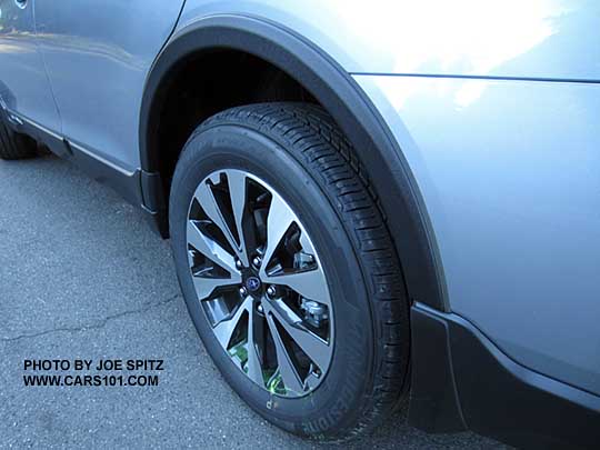 2015 Outback optional wheel arch moldings, ice silver shown