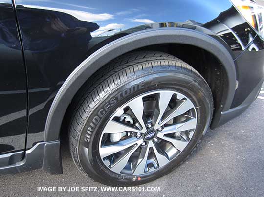2015 outback, black, with optional wheel arch moldings