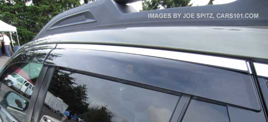 optional side window drip moldings, 2015 Subaru Outback