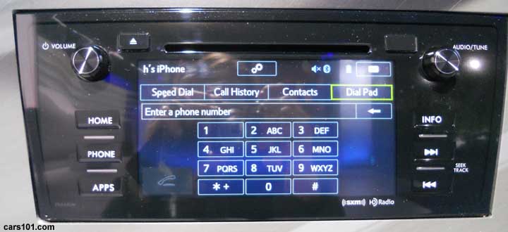 2015 Outback audio system phone display