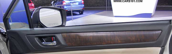 closeup of 15 Outback Limited's matte wood trim