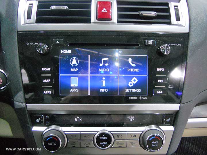 2015 Outback audio infotainment screen