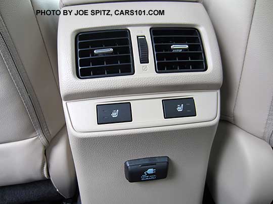 2016 Subaru Outback optional 100w power outlet. Note the heated rear seats, that means its a Limited.