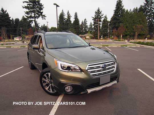 front view Wilderness Green 2016 Subaru Outback Limited