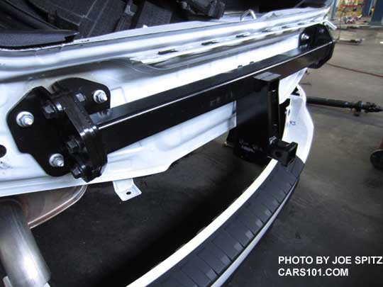 installing the 2016 Subaru Outback optional 1.25" trailer hitch at the dealership