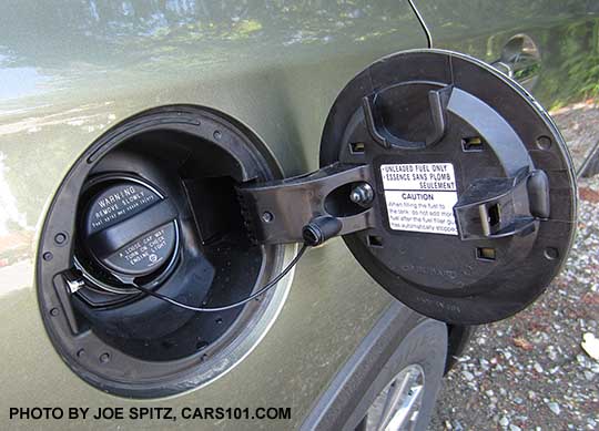 2017 Subaru Outback gas door, on the passenger side. Regular gas.
