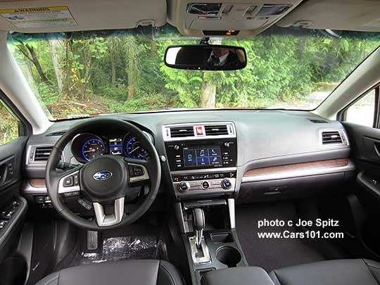 2017 Subaru Outback Limited interior- slate black leather