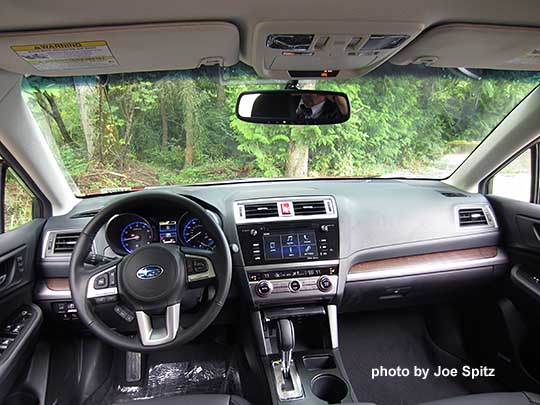 2017 Subaru Outback Limited interior- slate black leather