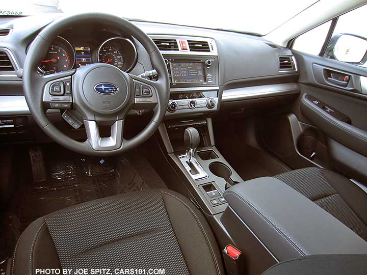 2017 Subaru Outback 2.5i interior, slate black cloth