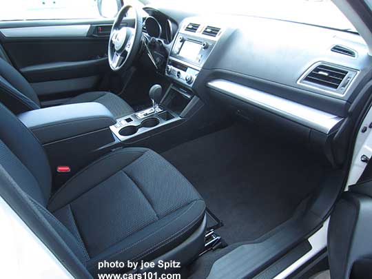 2017 Subaru Outback 2.5i interior, slate black cloth