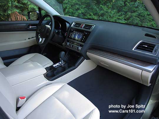 2017 Subaru Outback Limited interior with warm ivory perforated leather