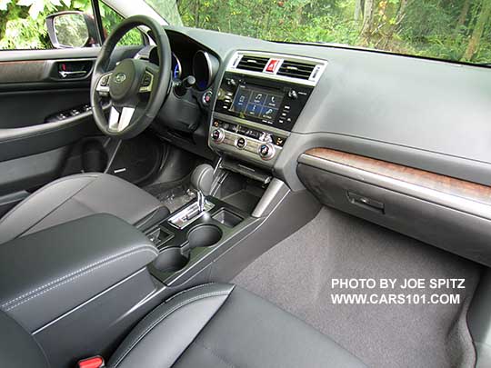 2017 Subaru Outback Limited interior- slate black leather