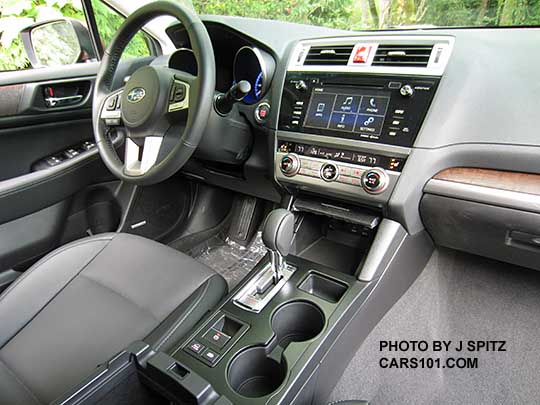 2017 Subaru Outback Limited interior- slate black leather