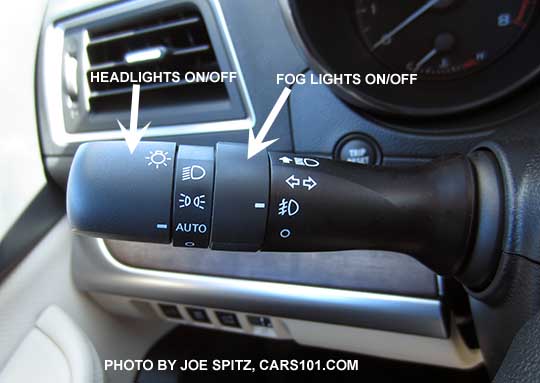 2017 Subaru Outback headlight switch and turn signal stalk, with headlight auto on/off, fog lights on/off functions