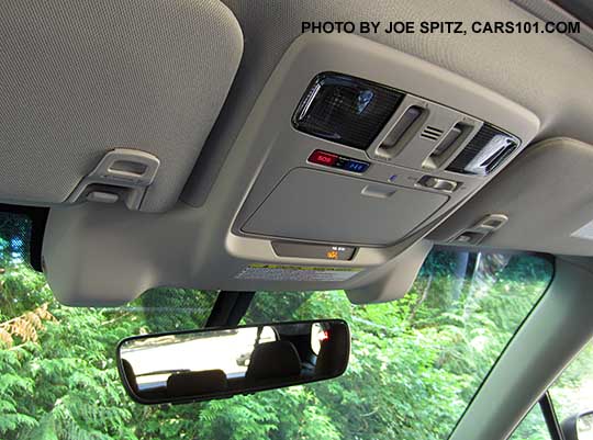 2017 Subaru Outback overhead console with Eyesight, Starlink, power moonroof, and sunglasses holder