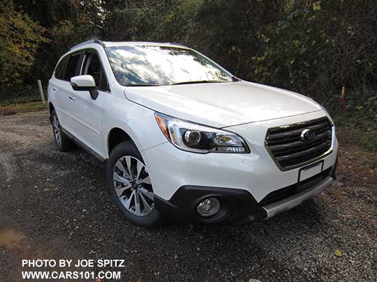 2017 Subaru Outback Touring model. Crystal White color