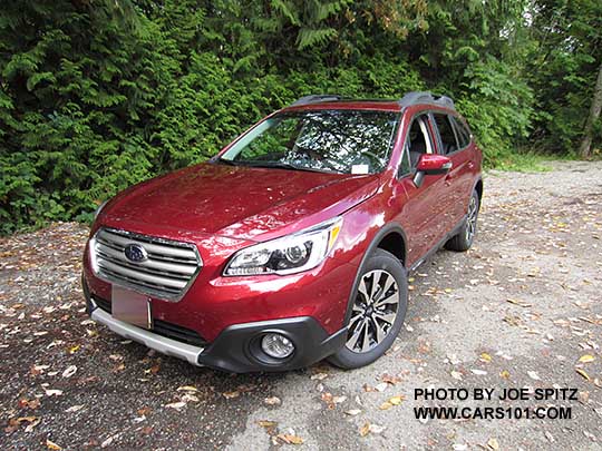2017 Subaru Outback Limited. Venetian red shown